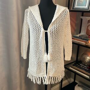J. Jill hooded cardigan sweater